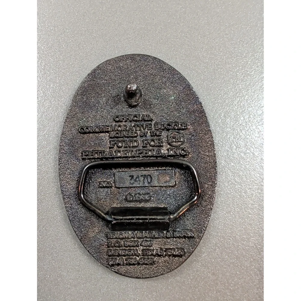 1987 US Constitution‎ Bicentennial Belt Buckle Texoma Leather Brass Limited 3470